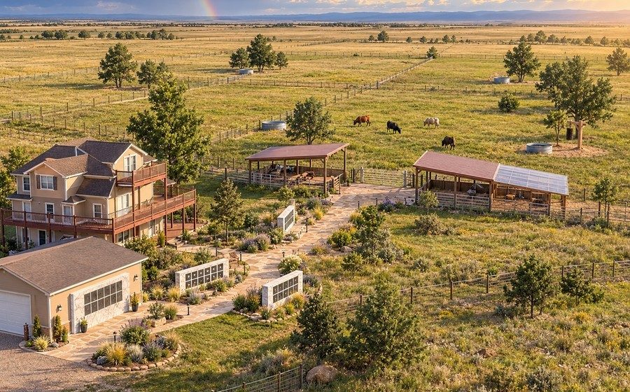 Concept rendering of the GoRunGo Ranch entrance with rainbow identity